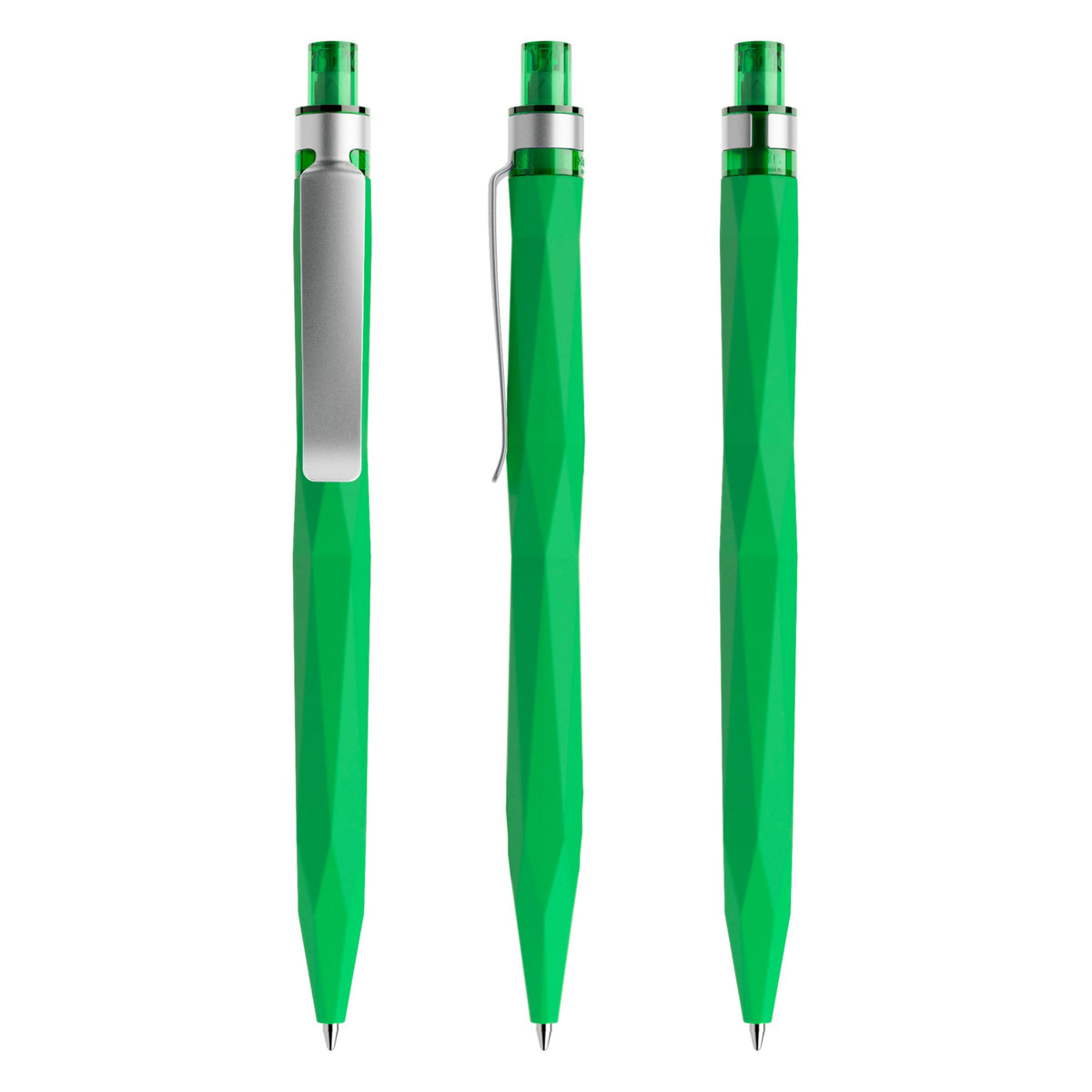 prodir QS20 Soft Touch Druckkugelschreiber mit Metallclip – Leuchtgrün R67-S70