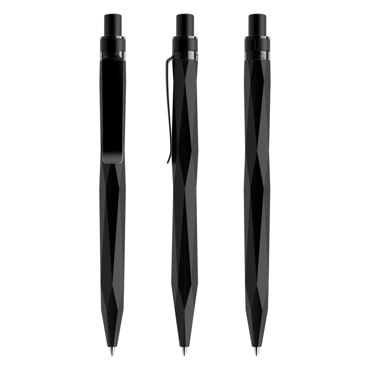 prodir QS20 Stone Druckkugelschreiber mit Metallclip – Carbonschwarz / Schwarz satiniert Q80-S80 S