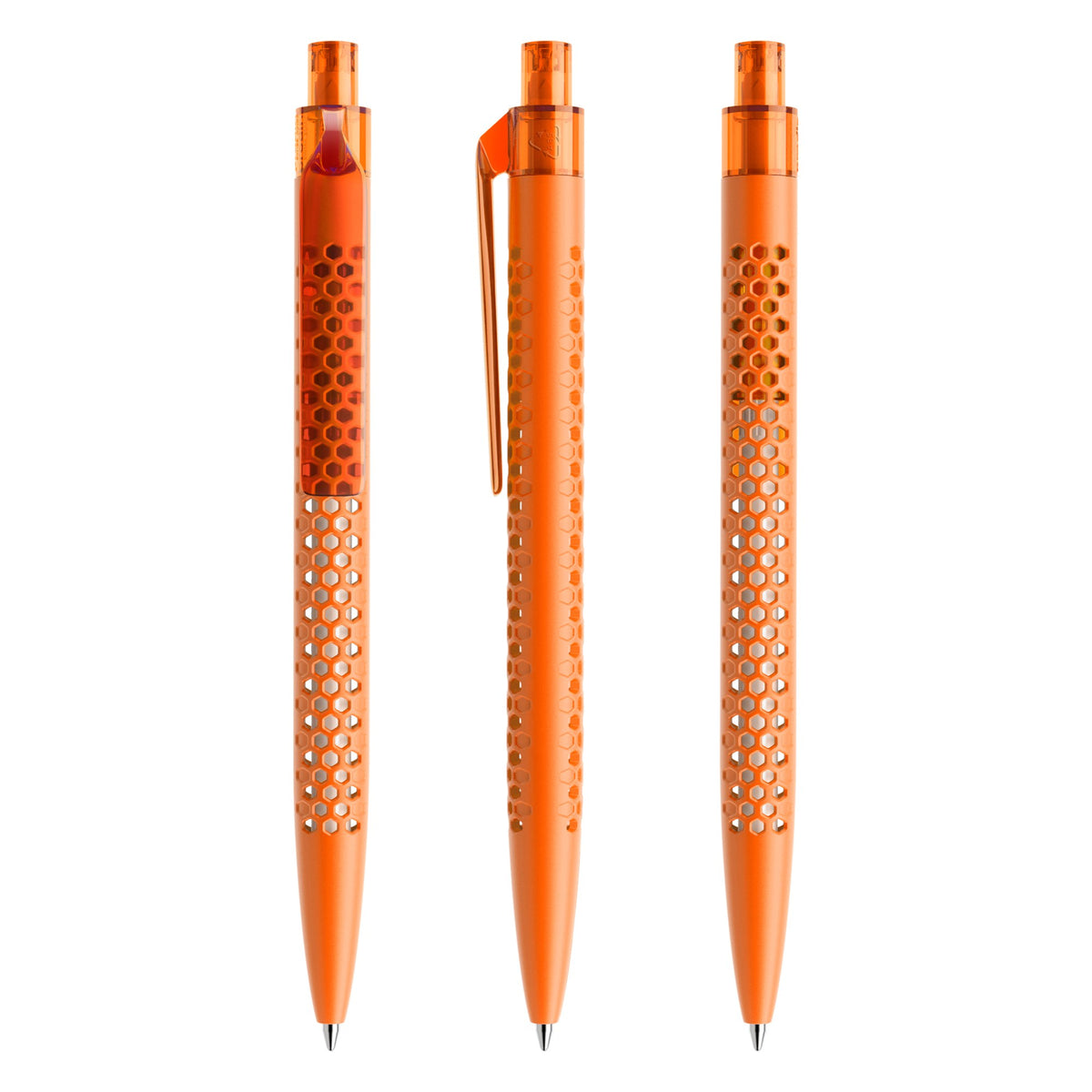 prodir QS40 Druckkugelschreiber matt mit Kunststoffclip – Orange M10