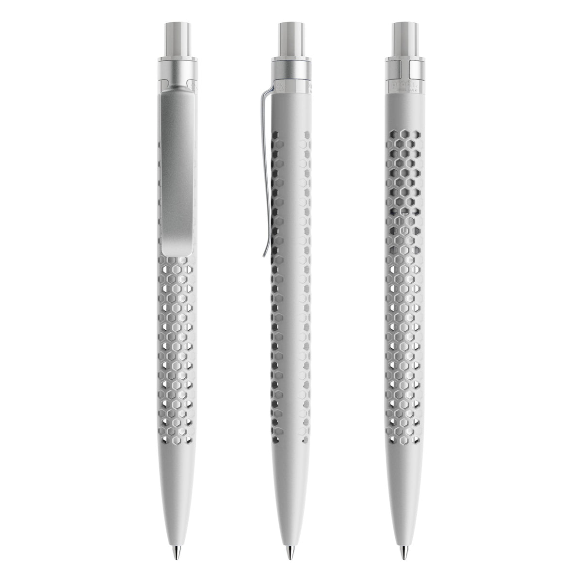 prodir QS40 Druckkugelschreiber matt mit Metallclip – Betongrau M77-S70