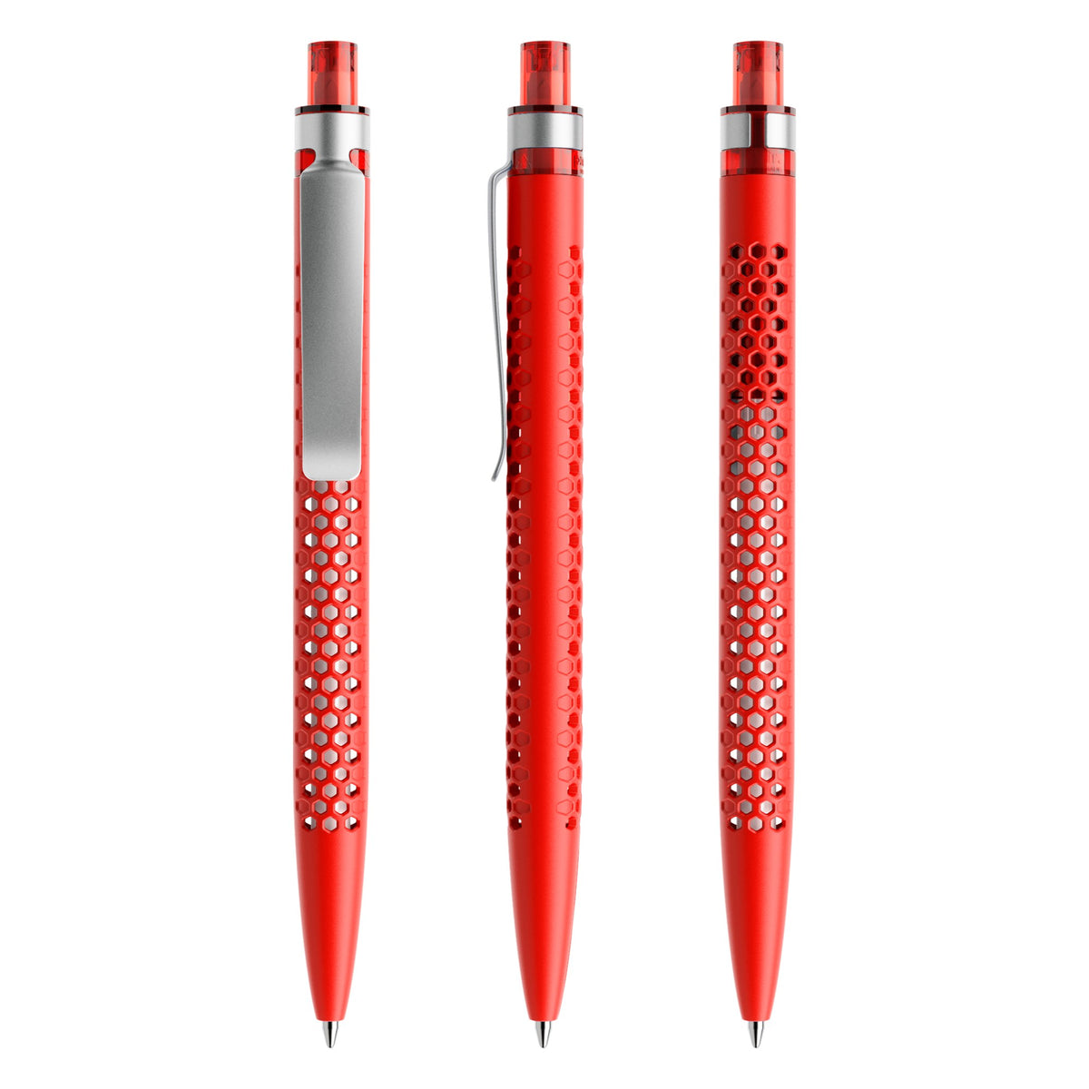 prodir QS40 Druckkugelschreiber matt mit Metallclip – Rot M20-S70