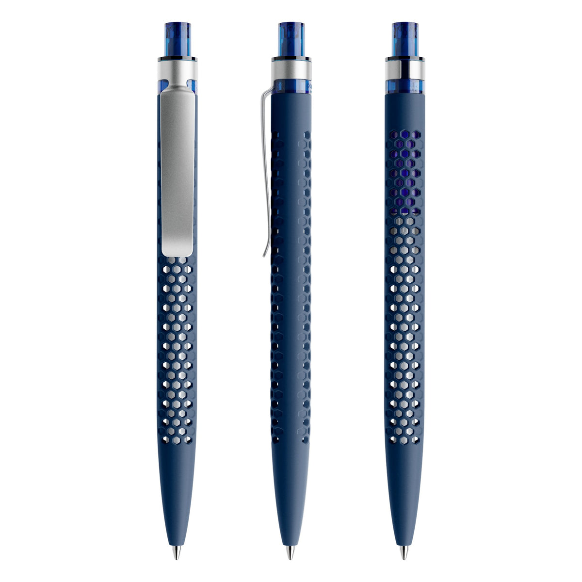 prodir QS40 Druckkugelschreiber Soft Touch mit Metallclip – Sodalithblau R62-S70