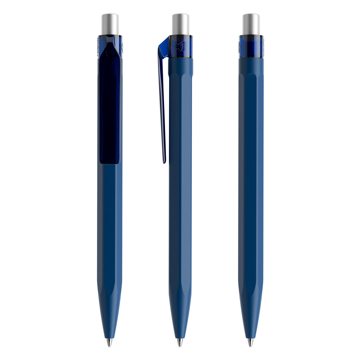 prodir QS50 Druckkugelschreiber sechseckig matt – Sodalithblau / Silber satiniert M62 S