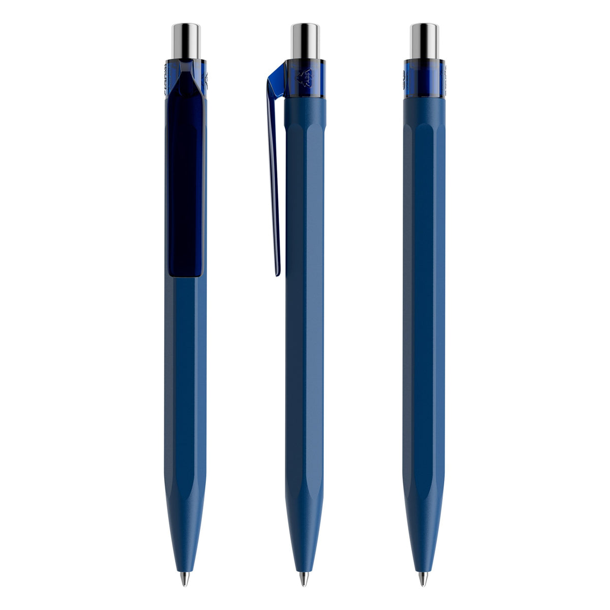 prodir QS50 Druckkugelschreiber sechseckig matt – Sodalithblau / Silber verchromt M62 C