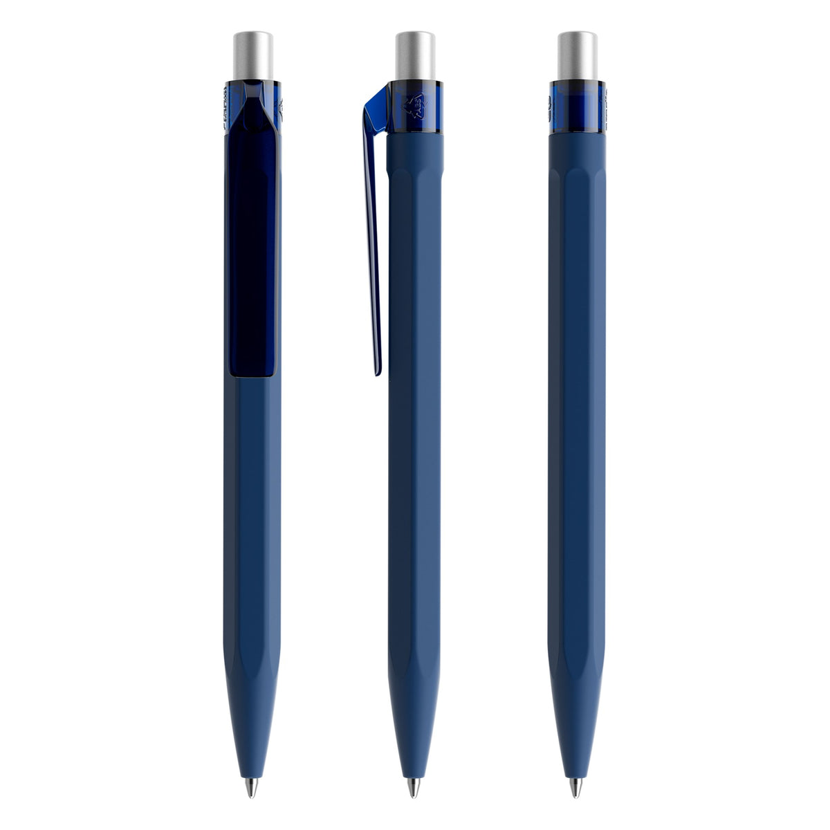 prodir QS50 Druckkugelschreiber Soft Touch – Sodalithblau / Silber satiniert R62 S