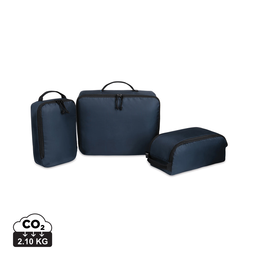 Renew AWARE™ rPET 3-teiliges Packing-Cube-Set – navy blau