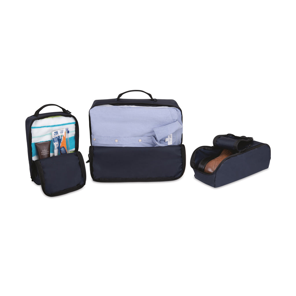 Renew AWARE™ rPET 3-teiliges Packing-Cube-Set – navy blau