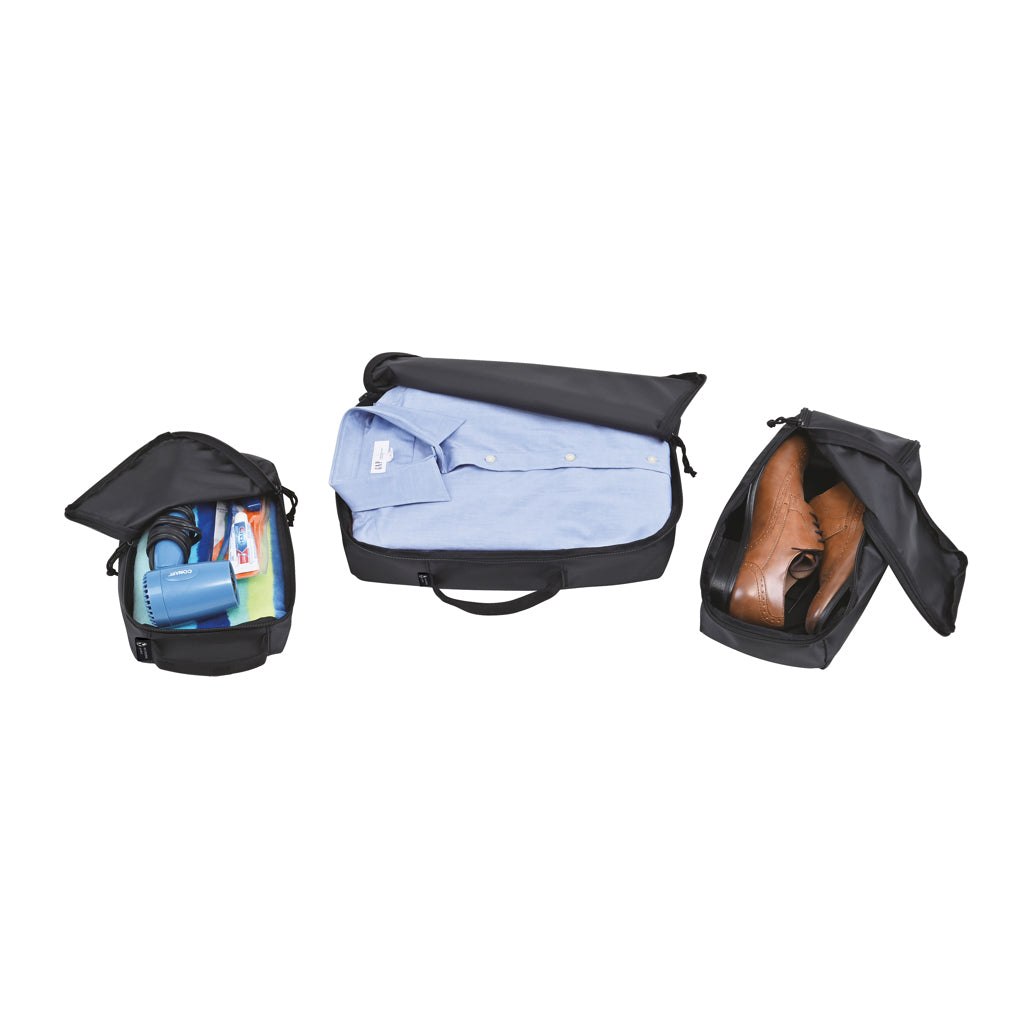 Renew AWARE™ rPET 3-teiliges Packing-Cube-Set – schwarz