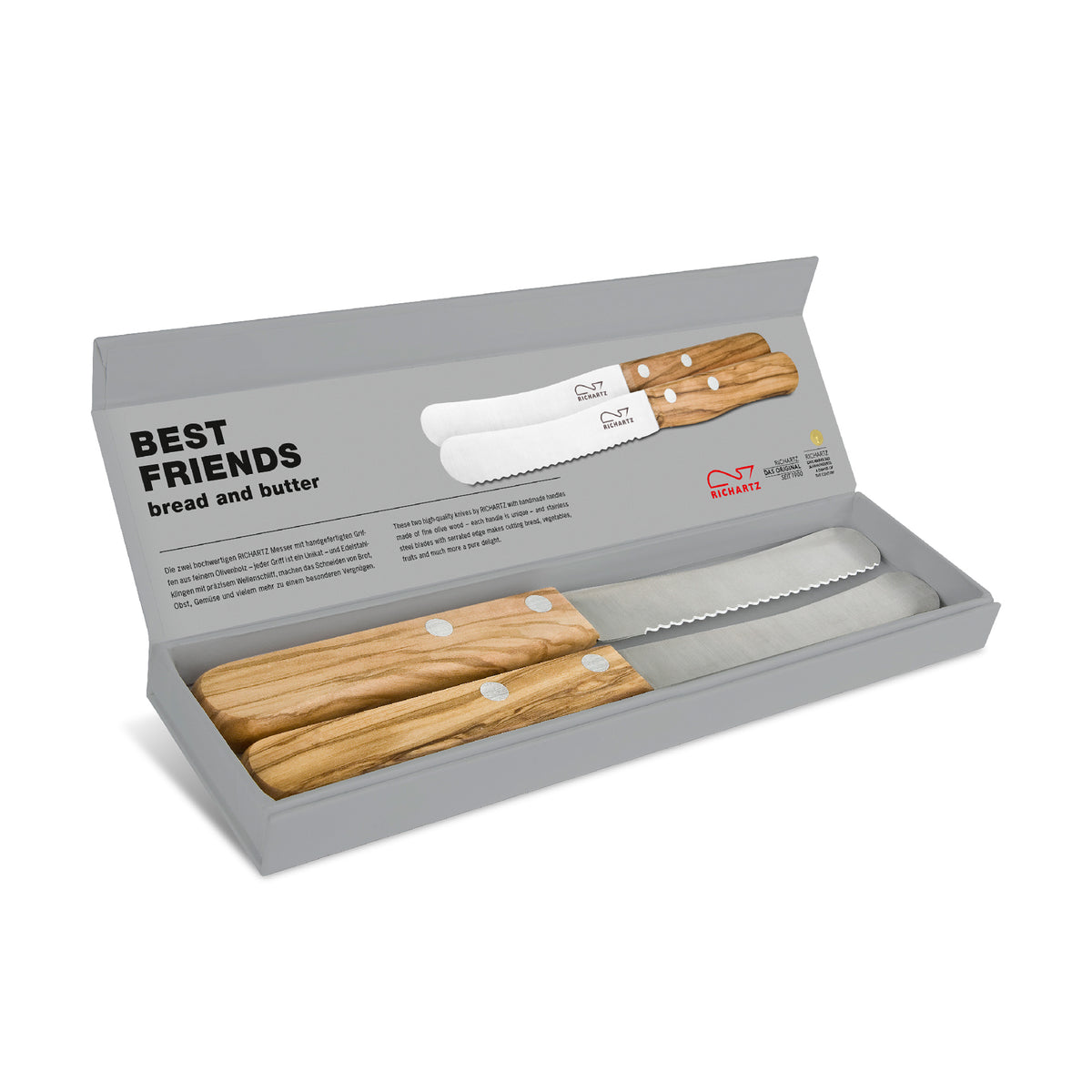 RICHARTZ BEST FRIENDS bread and butter Messerset – Verpackung