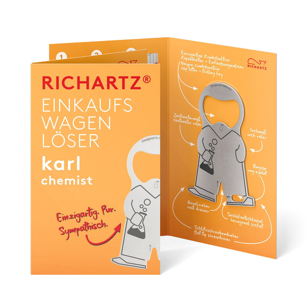 RICHARTZ Einkaufswagenlöser karl chemist für Labor und Chemie – Verpackung