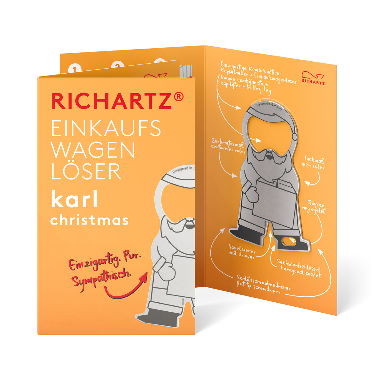 RICHARTZ Einkaufswagenlöser karl christmas zu Weihnachten – Verpackung