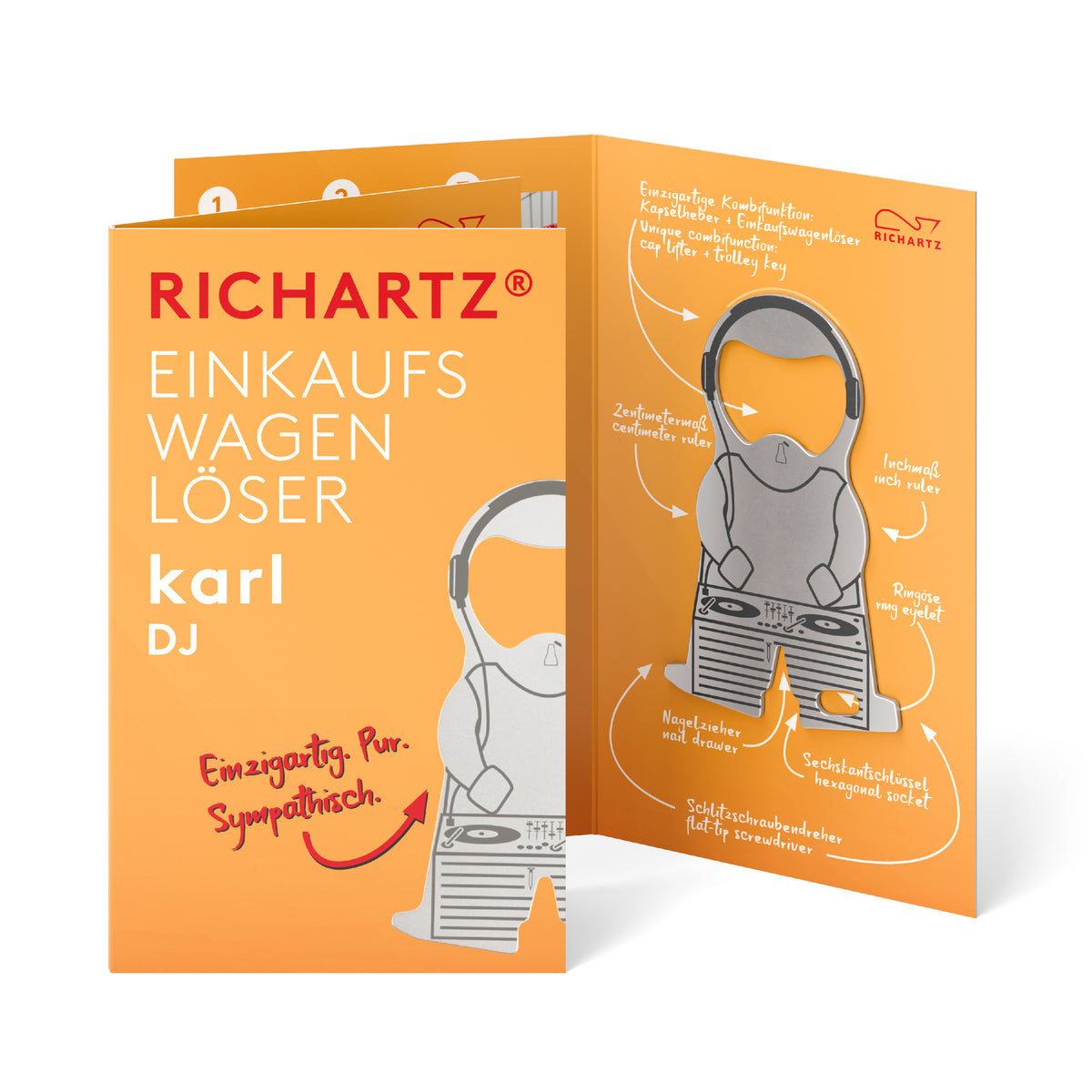 RICHARTZ Einkaufswagenlöser karl dj für Musik und Events – Verpackung