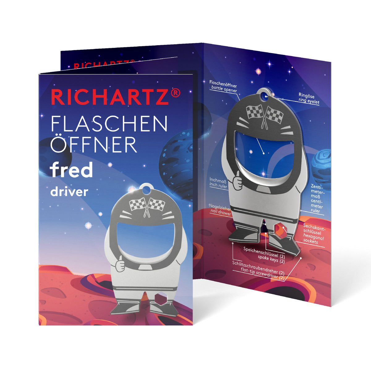 RICHARTZ Flaschenöffner fred driver für Fahrdienste – Verpackung