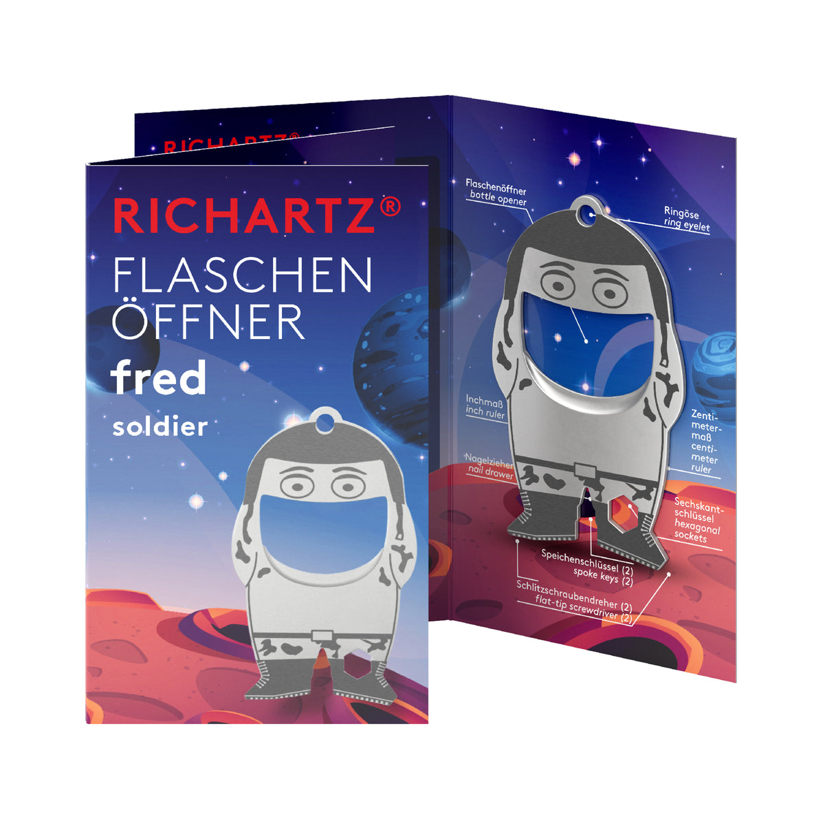 RICHARTZ Flaschenöffner fred soldier für Soldaten – Verpackung