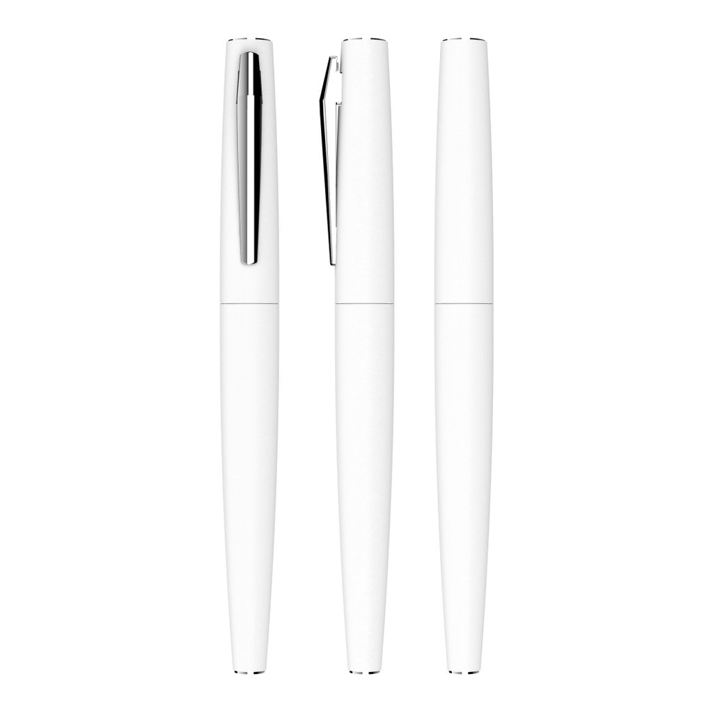 Rollerball aus Metall mit konischer Form – Weiß