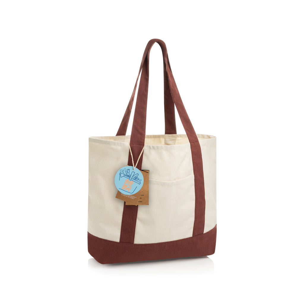 SHOP LOCAL AWARE™ Tasche aus recycelter Baumwolle, 350g/m² – burgunderrot