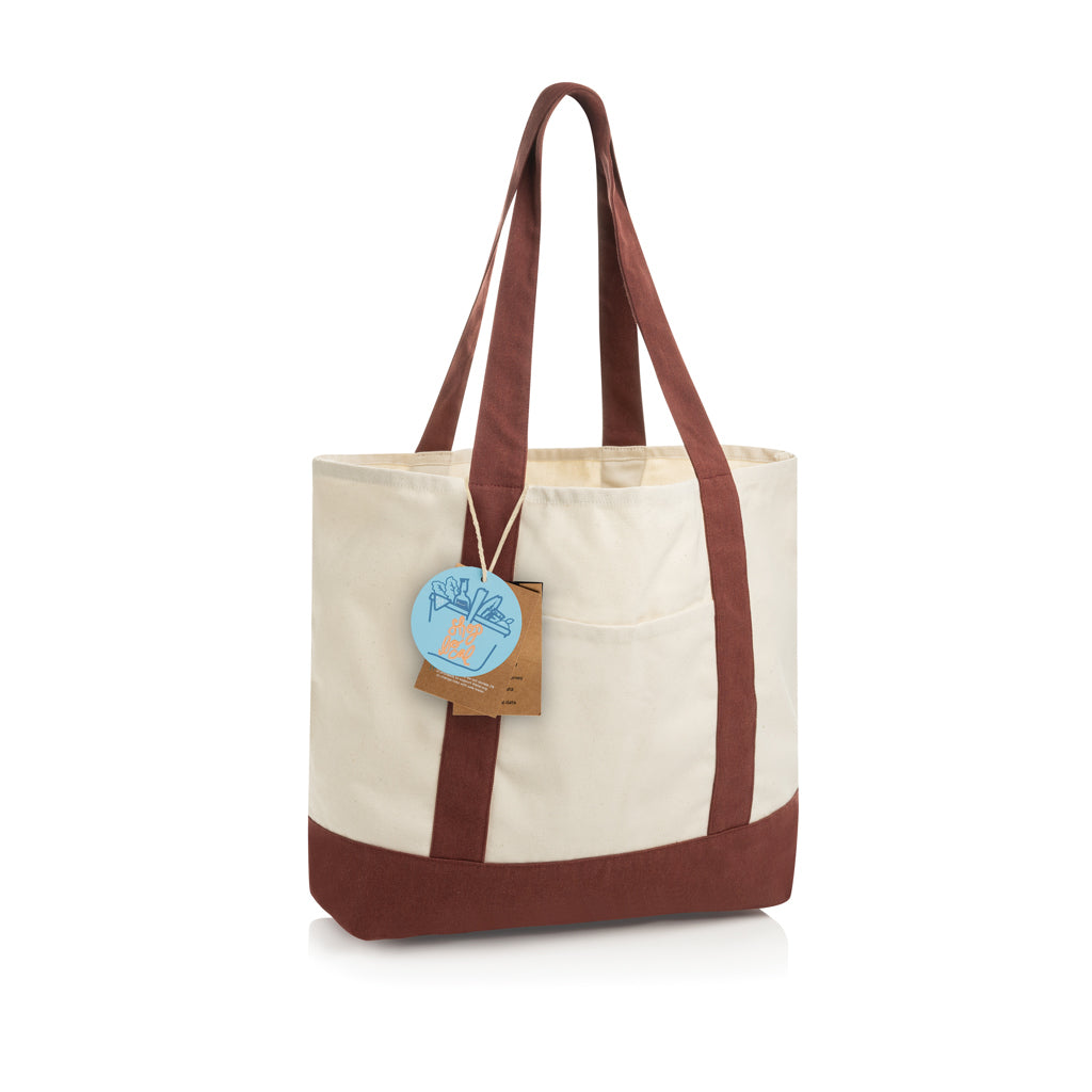 SHOP LOCAL AWARE™ Tasche aus recycelter Baumwolle, 350g/m² – burgunderrot