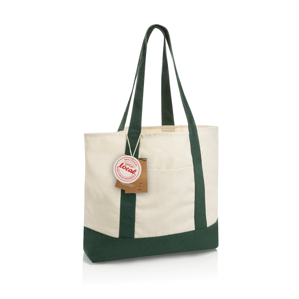 SHOP LOCAL AWARE™ Tasche aus recycelter Baumwolle, 350g/m² – grün