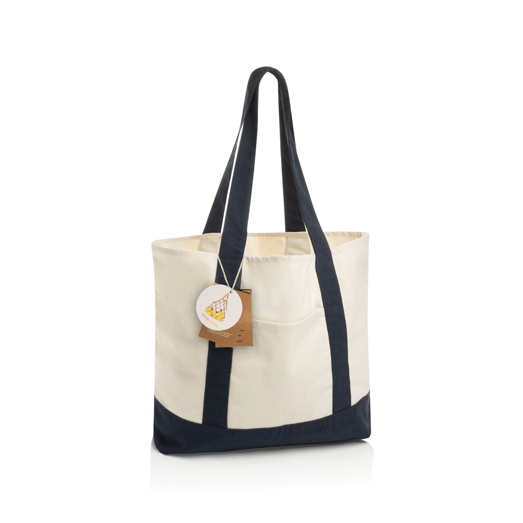 SHOP LOCAL AWARE™ Tasche aus recycelter Baumwolle, 350g/m² – navy blau