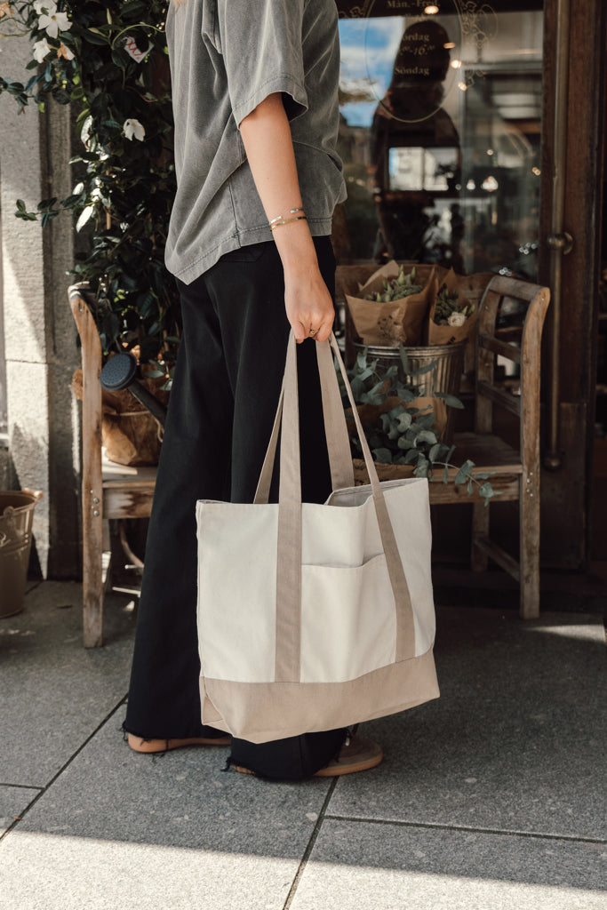 SHOP LOCAL AWARE™ Tasche aus recycelter Baumwolle, 350g/m²