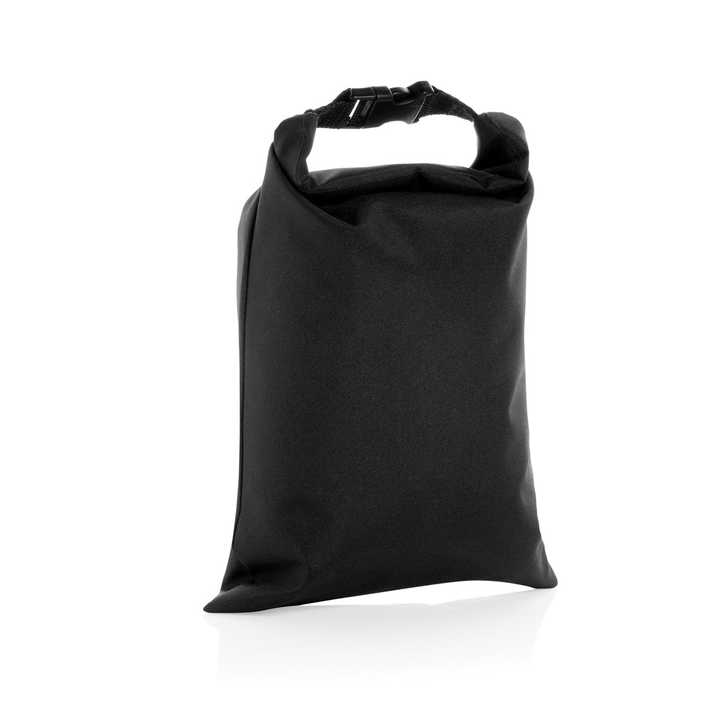 Snackstrap faltbarer Lunchbag aus AWARE™ rPET 30 x 20cm – schwarz