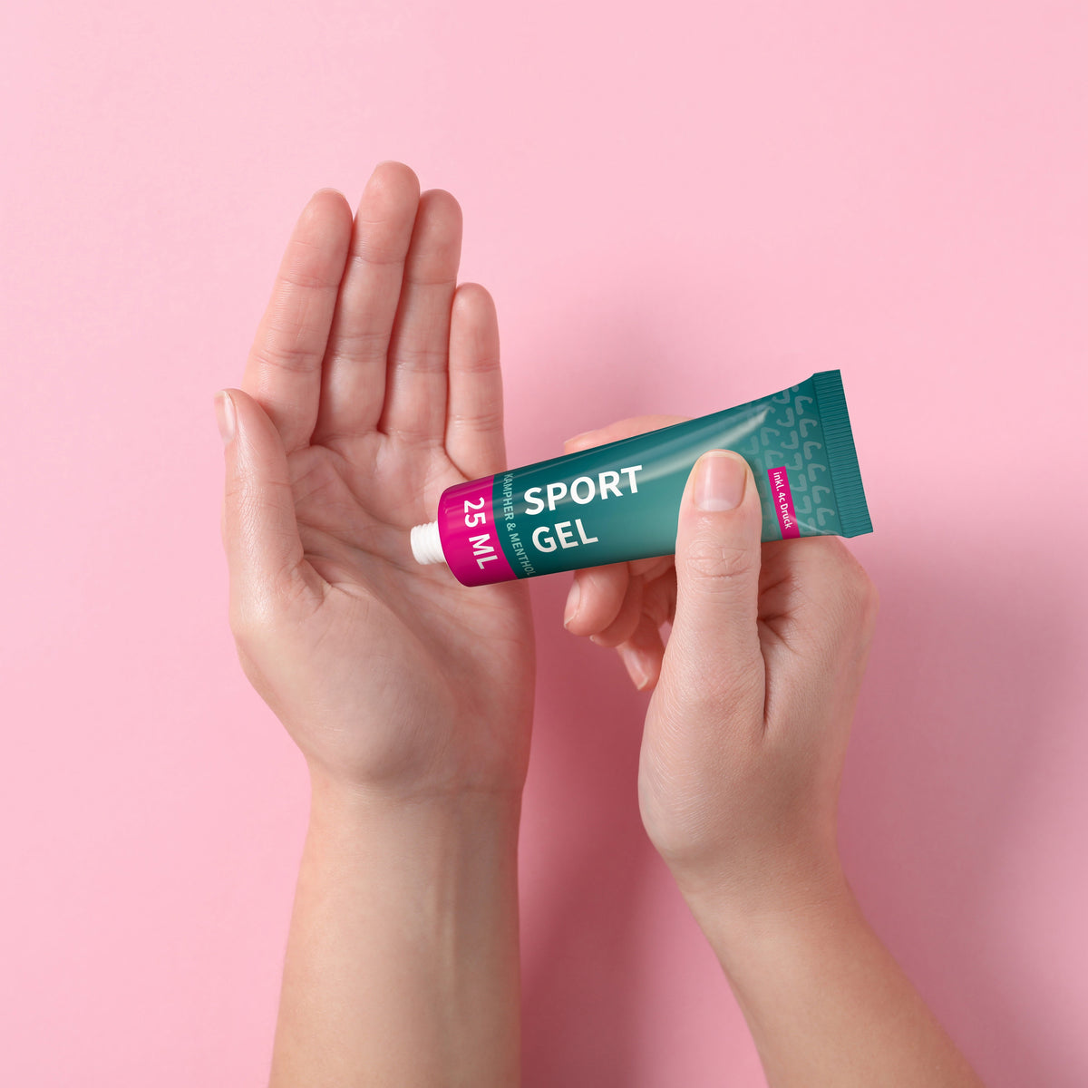 Sportgel 25 ml Tube mit Schraubverschluss vollflächig bedruckt
