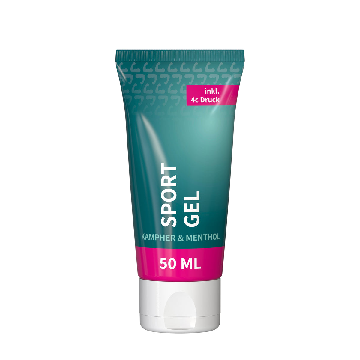 Sportgel 50 ml Tube mit Klappdeckel vollflächig bedruckt