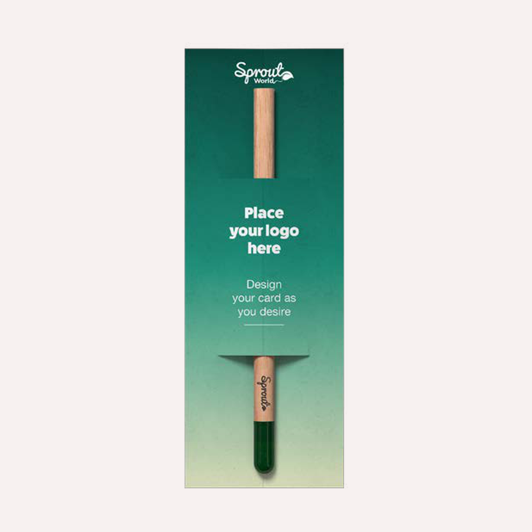 Sprout Mini Bleistift in Mini Einsteckkarte mit Design – Verpackung mit Deinem Design