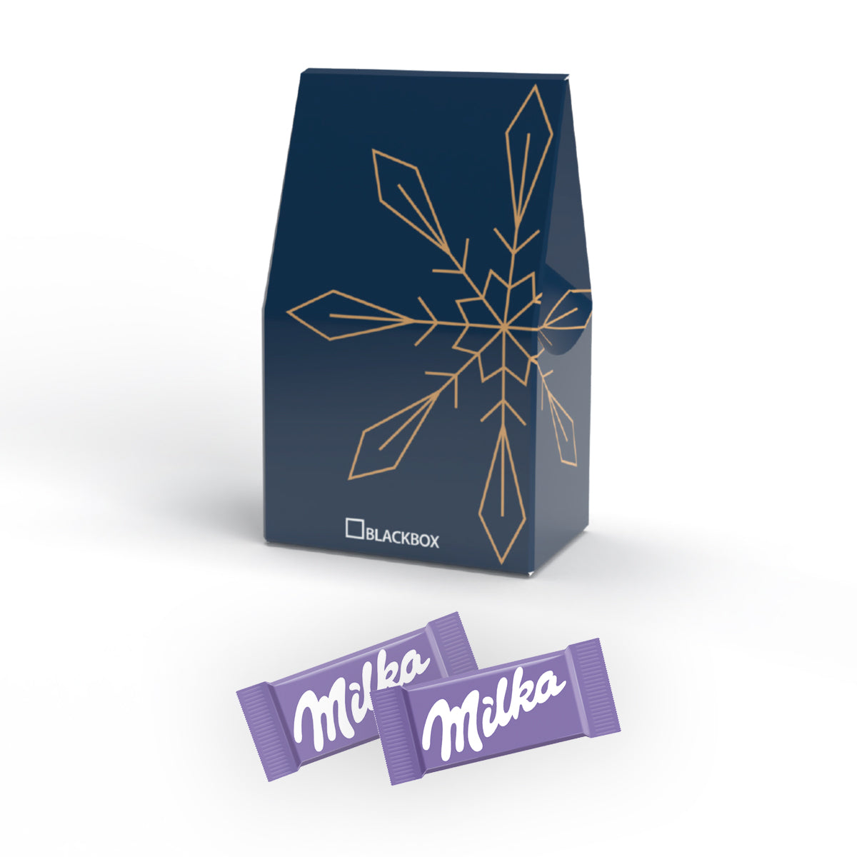 Standbodenkartonage klein mit Milka Naps