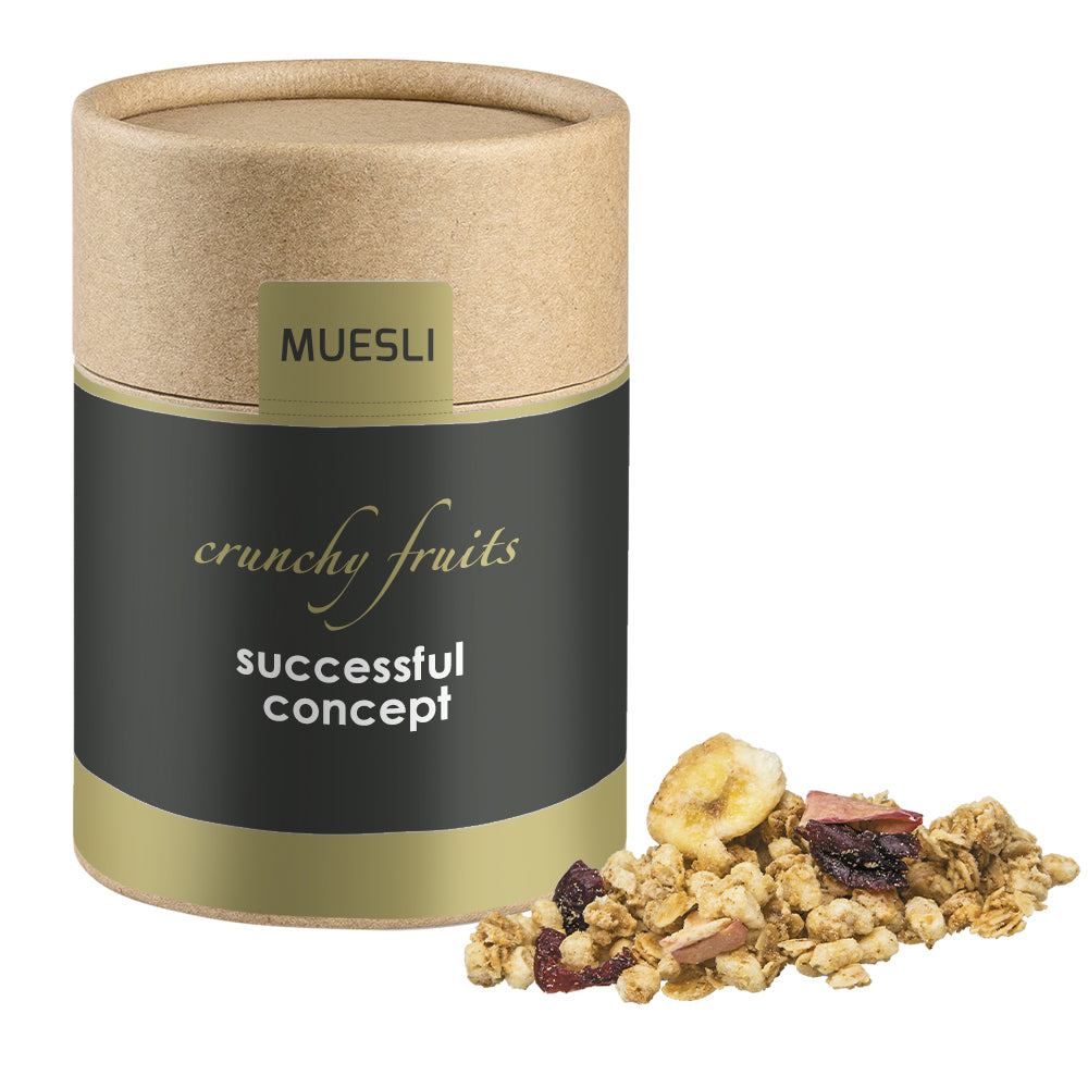 Studentenfutter und Müsli in der Kraftpapierdose – Müsli Knusper Früchte, ca. 50 g