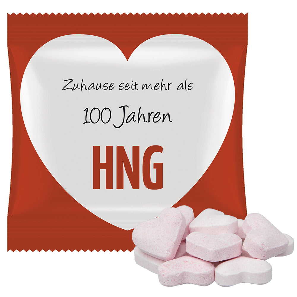Süßigkeiten Mix in der Mini Tüte – Brause Herzen Mix Erdbeere und Wildkirsche, ca. 10 g