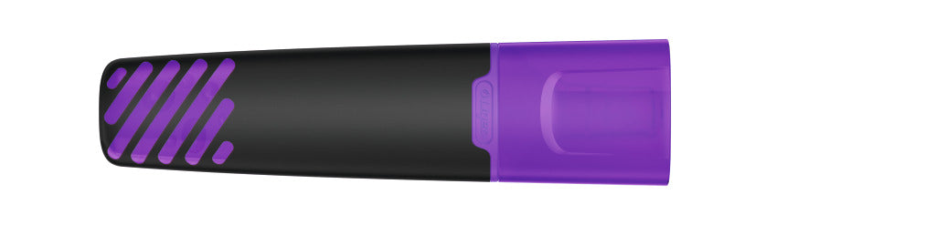 Textmarker mit transparenter Kappe und Griffrillen – Violett
