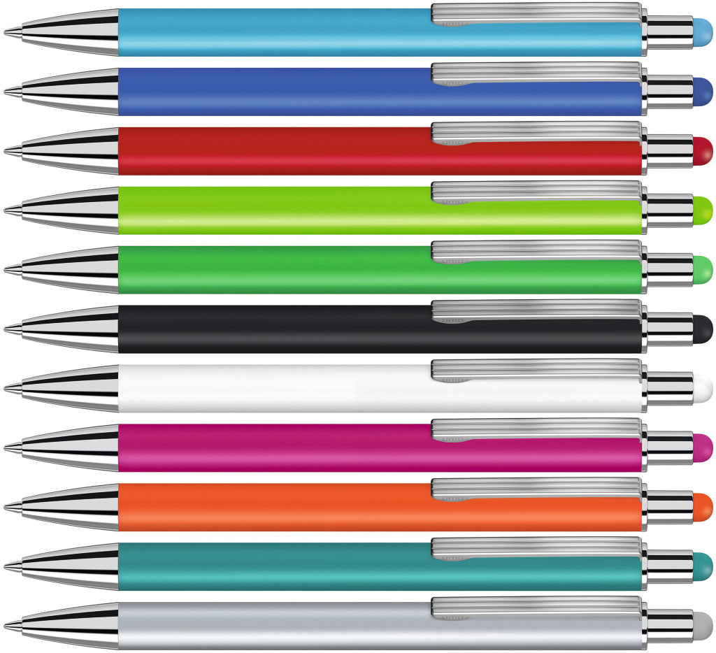Touchpen aus Metall mit Gummispitze – alle Farben