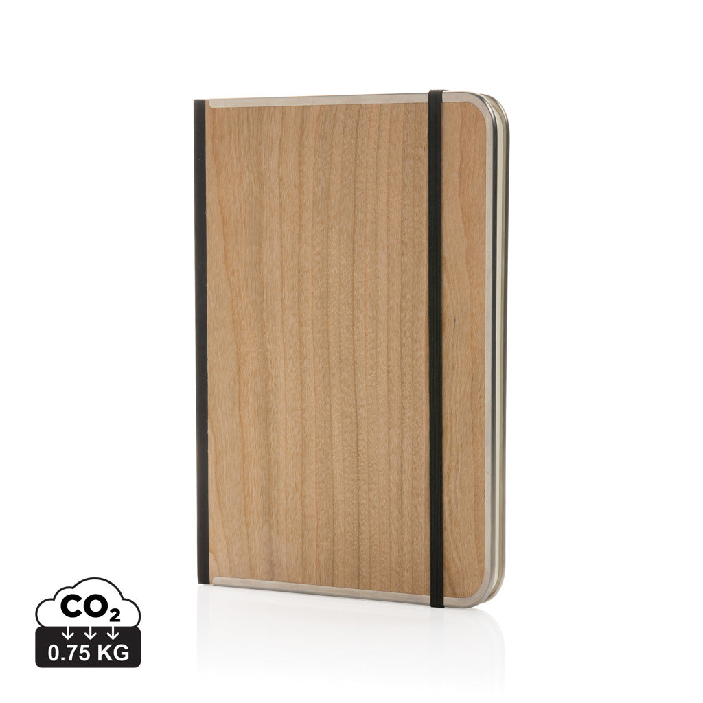 Treeline A5 Deluxe Notizbuch mit Holzeinband – braun