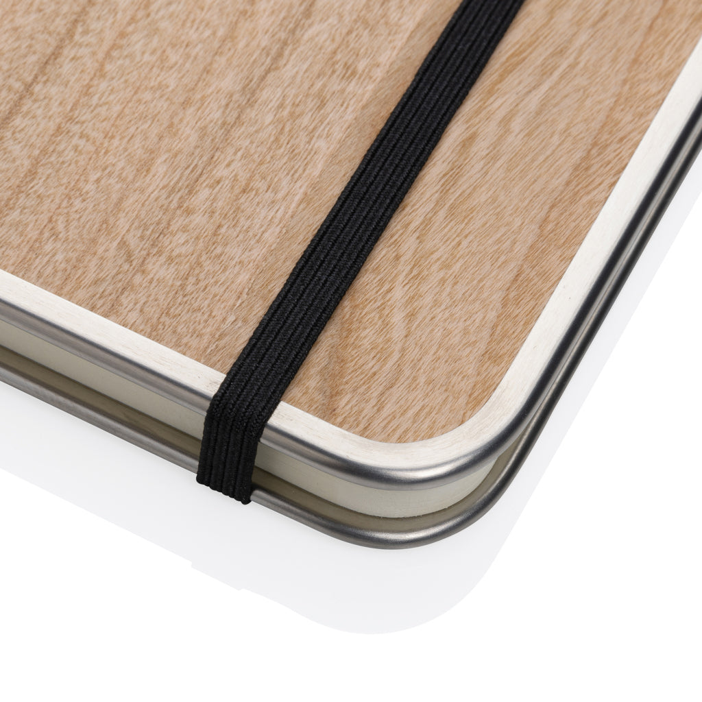 Treeline A5 Deluxe Notizbuch mit Holzeinband – braun