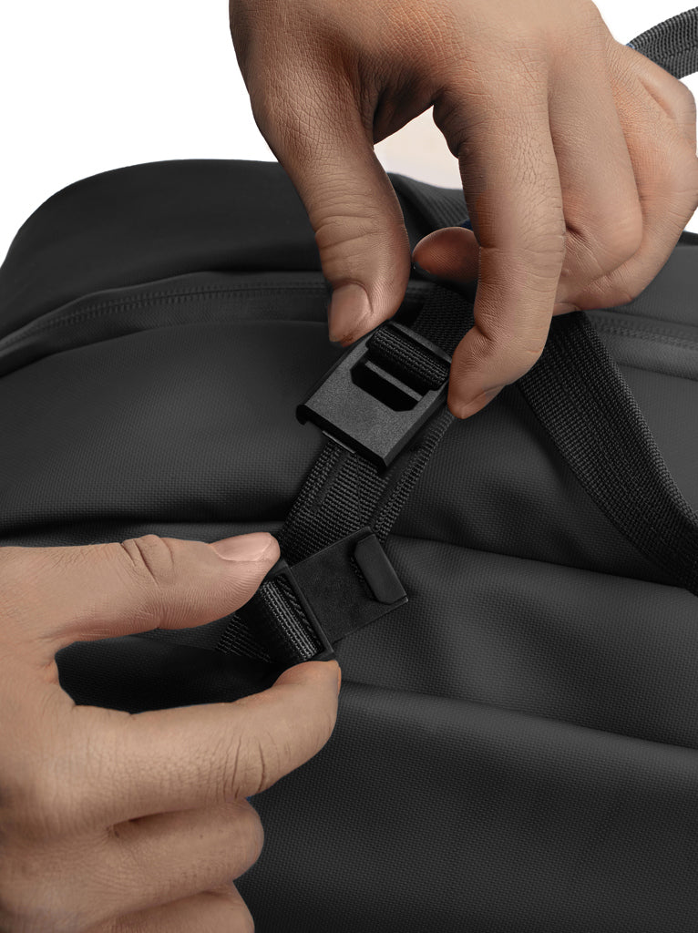 Urban wasserabweisende Wochenendtasche – schwarz