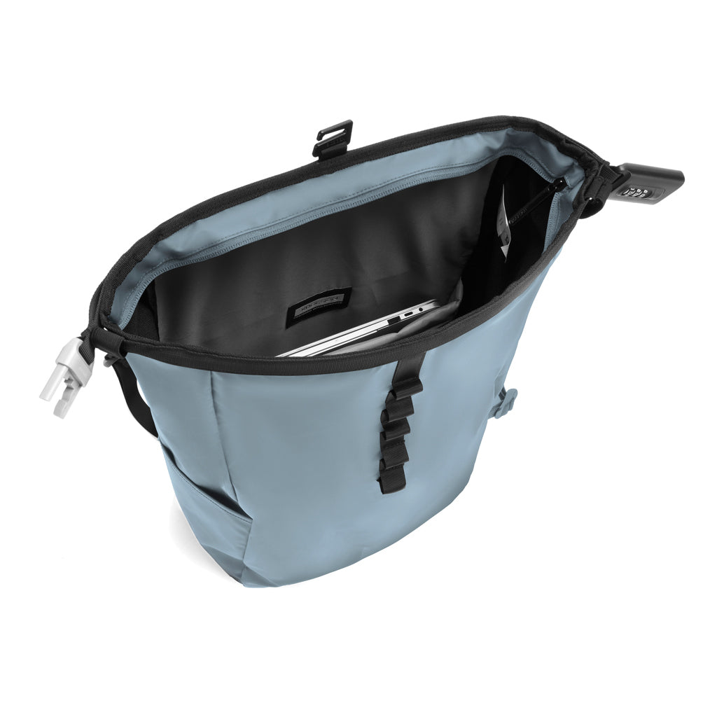 Urban wasserabweisender Anti-Diebstahl Rucksack – blau