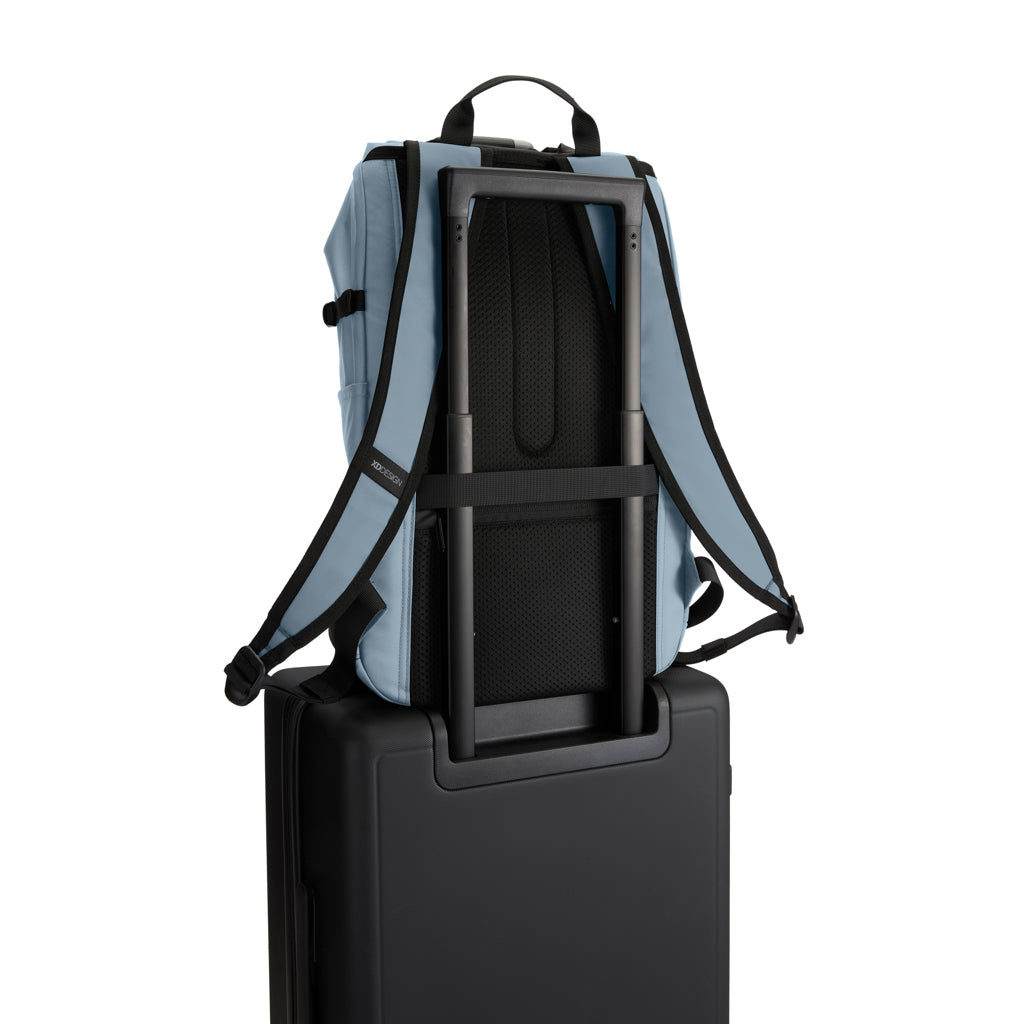 Urban wasserabweisender Anti-Diebstahl Rucksack – blau