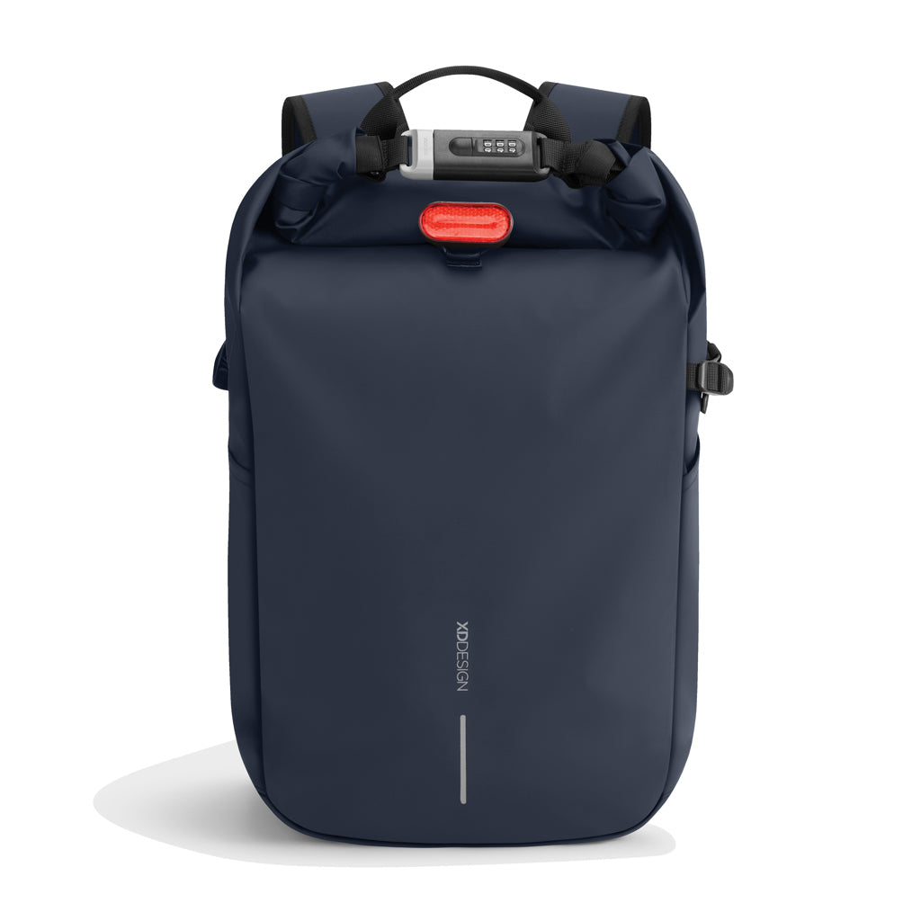 Urban wasserabweisender Anti-Diebstahl Rucksack – navy blau