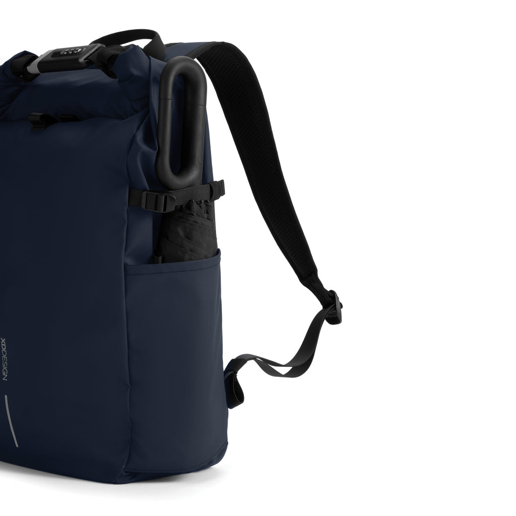 Urban wasserabweisender Anti-Diebstahl Rucksack – navy blau