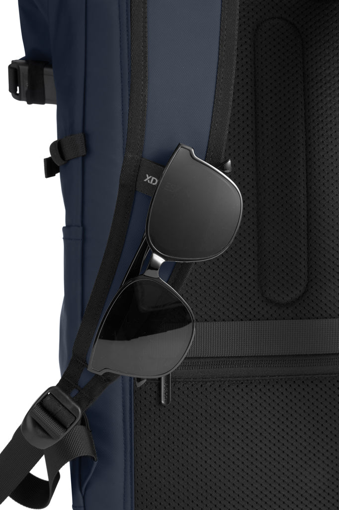 Urban wasserabweisender Anti-Diebstahl Rucksack – navy blau