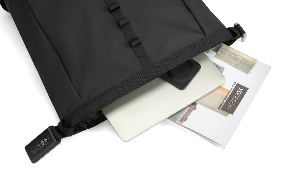 Urban wasserabweisender Anti-Diebstahl Rucksack – schwarz