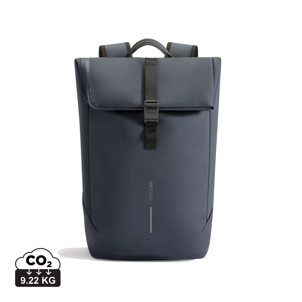 Urban wasserabweisender Flap-Top Rucksack – navy blau