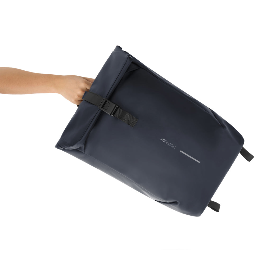 Urban wasserabweisender Flap-Top Rucksack – navy blau