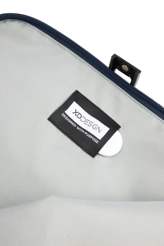 Urban wasserabweisender Flap-Top Rucksack – navy blau