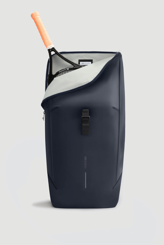 Urban wasserabweisender Flap-Top Rucksack – navy blau