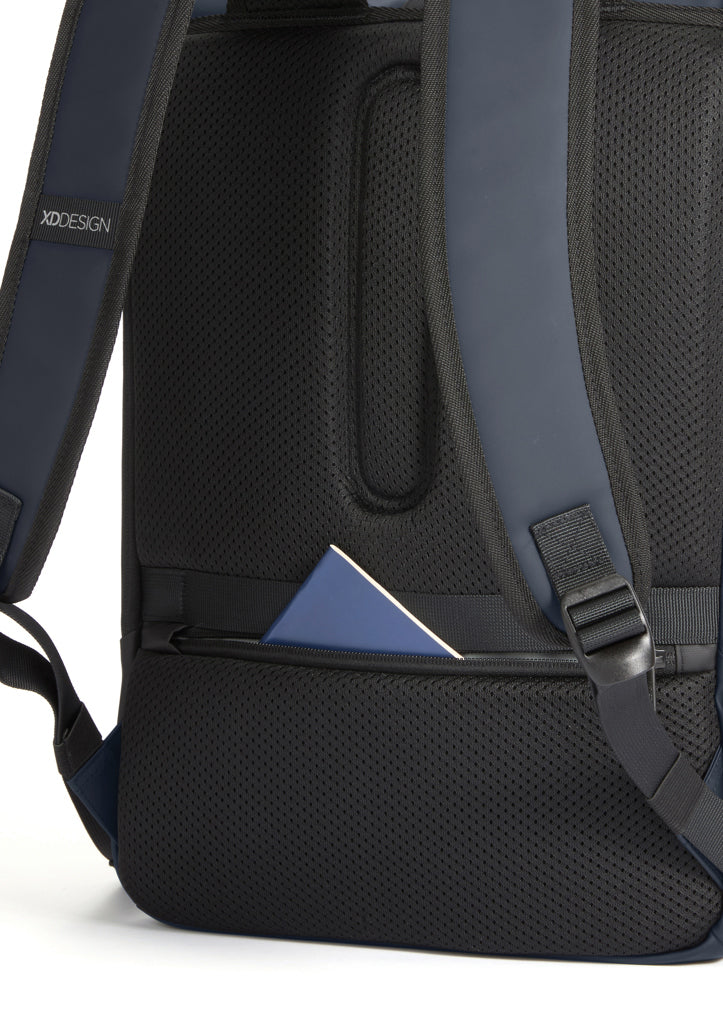 Urban wasserabweisender Flap-Top Rucksack – navy blau