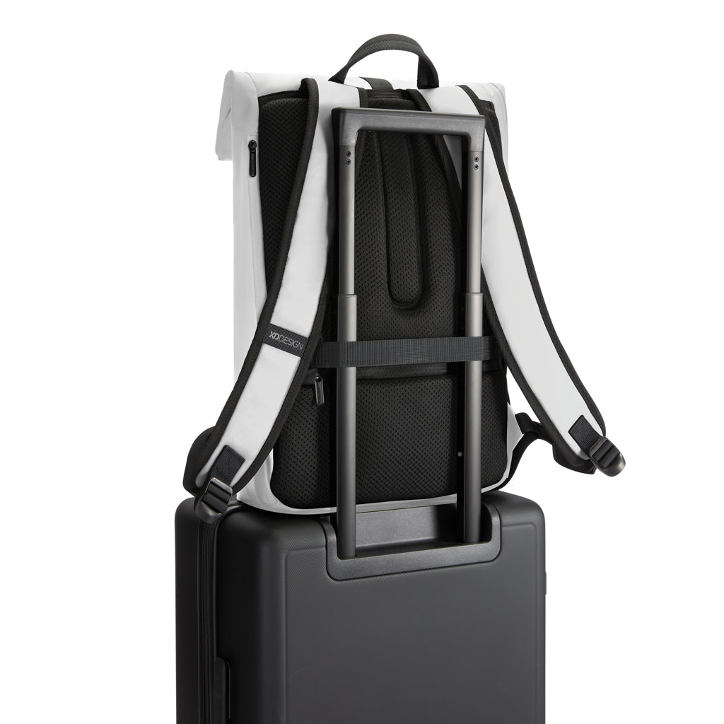 Urban wasserabweisender Flap-Top Rucksack – off white