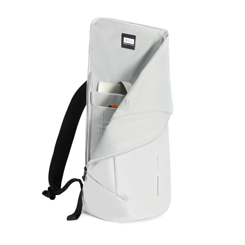 Urban wasserabweisender Flap-Top Rucksack – off white