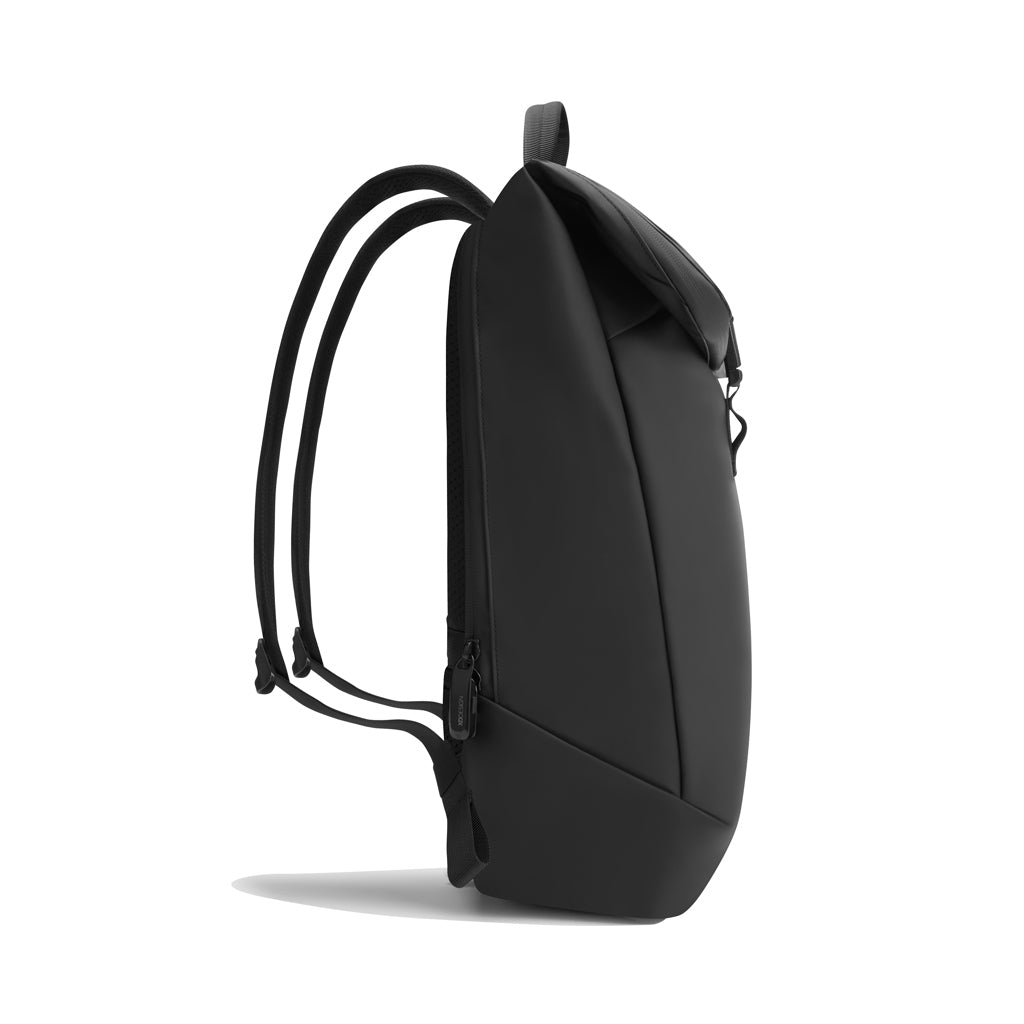 Urban wasserabweisender Flap-Top Rucksack – schwarz